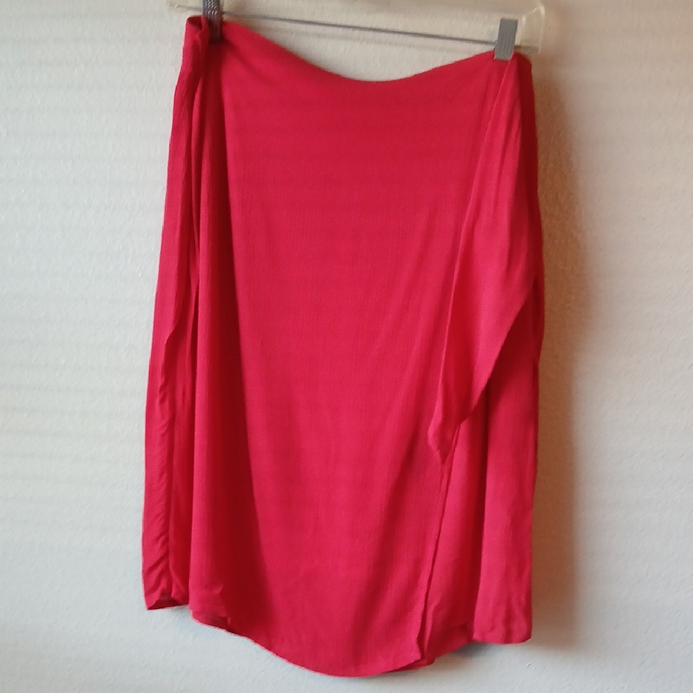 New York & Company Vibrant Pink Midi Skirt